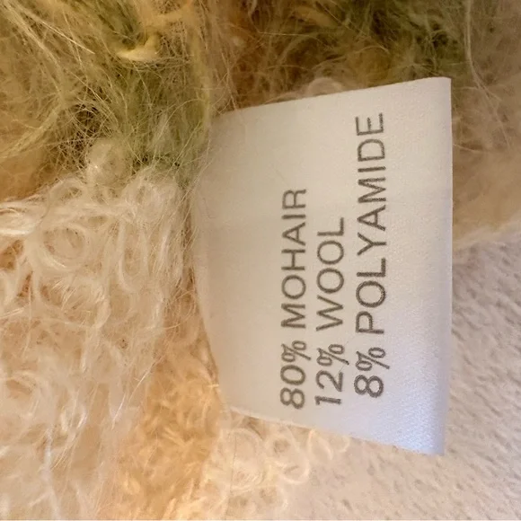 Bernat Klein Vintage Mohair Striped V-Neck Handknit Sweater Vest — Rare Sz L - Picture 9 of 11